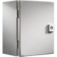 Rittal 8018126 JB Series 1-Door Junction Box, 14 in W x 7.9 in D, Hinged Cover, NEMA 4 NEMA Rating, Carbon Steel