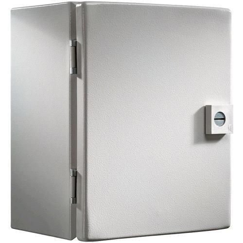 Rittal 8018126 JB Series 1-Door Junction Box, 14 in W x 7.9 in D, Hinged Cover, NEMA 4 NEMA Rating, Carbon Steel