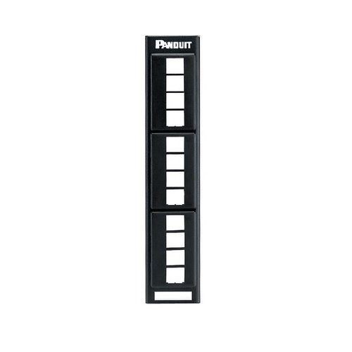 Panduit® NetKey® NKFP12W Flat Keystone Modular Unshielded Front Access Patch Panel, 12 Ports, ABS/Cold Rolled Steel/Stainless Steel