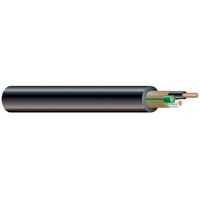 SO4/3BKPortable Cable, SO, Stranded, 4 AWG, 3 Conductors, Copper, Black, 600 Volts