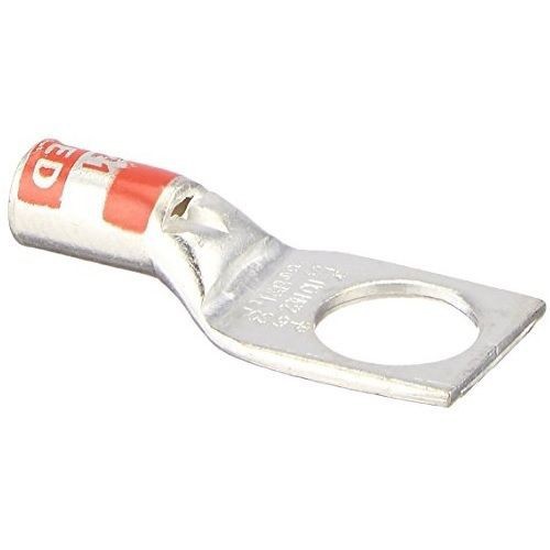 Color-Keyed® 54930BE 54900 1-Hole Non-Insulated Compression Lug, 8 AWG Copper/Stranded Conductor, Die Code: 21, 1/4 in Stud, Copper