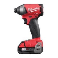 2753-22CTMilwaukee® M18 FUEL™ 2753-22CT Compact Cordless Impact Driver Kit, 1/4 in Hex Drive, 0 to 3700 bpm, 1800 in-lb Torque, 18 VAC, 5-1/4 in OAL