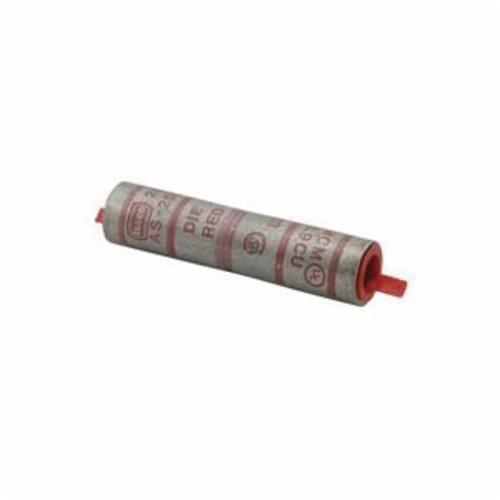 AS-2ILSCO® ClearChoice® AS-1/0 AS Series Dual Rated Compression Sleeve, 1/0 AWG Aluminum/Copper Conductor, Die Code: 8, 2-3/8 in L, Aluminum