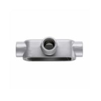 Crouse-Hinds Condulet® T50M Type T Conduit Outlet Body, 1/2 in Hub, 5 Form, 6 cu-in Capacity, Malleable Iron, Aluminum Acrylic Painted/Electro-Galvanized