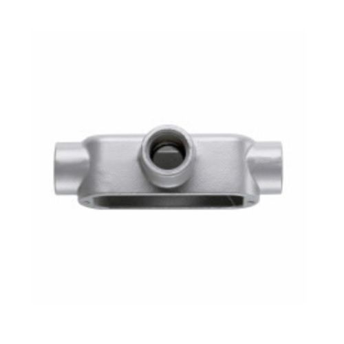 Crouse-Hinds Condulet® T50M Type T Conduit Outlet Body, 1/2 in Hub, 5 Form, 6 cu-in Capacity, Malleable Iron, Aluminum Acrylic Painted/Electro-Galvanized