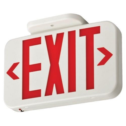 EXRG EL M6Lithonia Lighting® EXRG EL M6 LED Exit Sign, 120/277 V, White Housing, Backup Battery