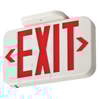 EXRG EL M6Lithonia Lighting® EXRG EL M6 LED Exit Sign, 120/277 V, White Housing, Backup Battery