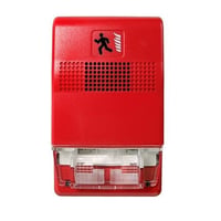 Edwards Signaling™ Genesis® EG1R-HDVM Wall Horn/Strobe, 24 VDC, Xenon Lamp, 94.4/84.4 dB Sound, Wall Mount, Red Lens, UL/ULC Listed, CE, FCC, FM, MEA, CE Certified