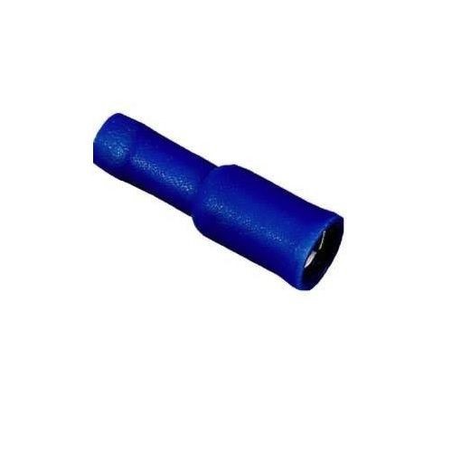 IDEAL® 83-8111 Female Receptacle Disconnect, 16 to 14 AWG Conductor, Shouldered Barrel, Brass/Vinyl, Blue