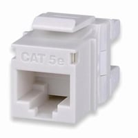 KJ458MT-C5E-BKSignamax KJ458MT-C5E-WH MT Series Unscreened Keystone Jack, Cat 5e Module, Flush Mount, 8 Ports, Thermoplastic, White