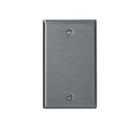 Leviton® 84014-40 Standard Size Blank Wallplate, 1 Gang, 4-1/2 in H x 2-3/4 in W, 302 Stainless Steel