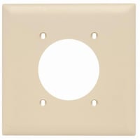 TP703-IPass & Seymour® TradeMaster® TP703-I Standard Wallplate, 2 Gangs, 4.7 in H x 4.56 in W, Thermoplastic, Ivory