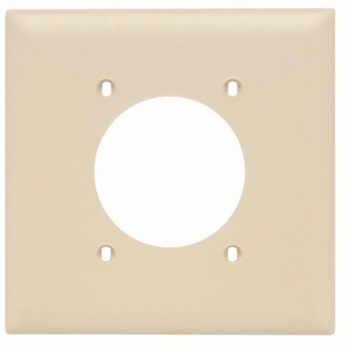 TP703-IPass & Seymour® TradeMaster® TP703-I Standard Wallplate, 2 Gangs, 4.7 in H x 4.56 in W, Thermoplastic, Ivory