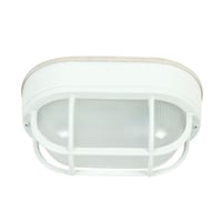 Craftmade Z396-04 Swing Bulkhead Traditional Flush Mount Lighting, (1) Incandescent Lamp, 180 W Fixture, Matte White Housing