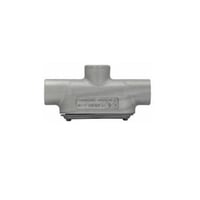 Crouse-Hinds Condulet® TB38 Type TB Conduit Outlet Body, 1 in Hub, 8 Form, Feraloy® Iron Alloy, Aluminum Acrylic Painted/Electro-Galvanized