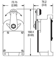 801-ASC21Allen-Bradley, 801-ASC21, 801 General Purpose Limit Switch, Roller Lever Type, Snap Action, Spring Return, Type 2 Housing Style, Arrangement C