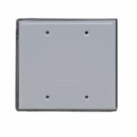 Pass & Seymour® WPB2 Weatherproof Blank Cover With Gasket and Screws, 4 in Dia, 4.56 in L x 4-1/2 in W, Aluminum