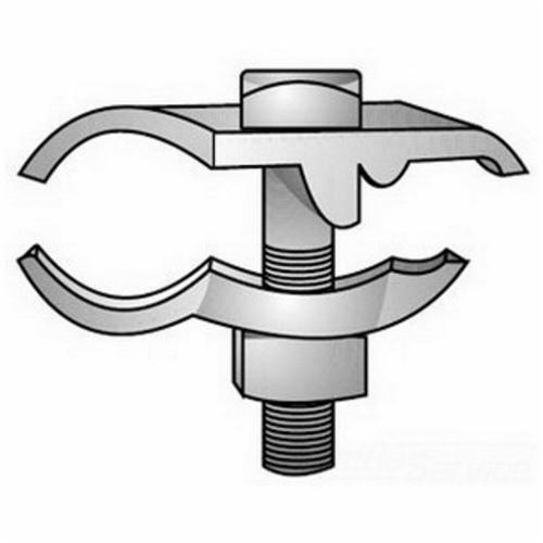 UPC-125GO-Z/Gedney UPC-125G Type UPC Parallel Conduit K-Clamp, 1-1/4 in, For Use With EMT/IMC/Rigid Metal Conduit, Malleable Iron, Hot Dip Galvanized