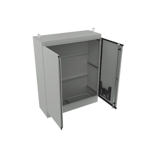 nVent HOFFMAN A907220FSD A30 2-Door Single Access Enclosure, 90.06 in L x 72.06 in W x 20.06 in D, NEMA 12/IP55, Steel