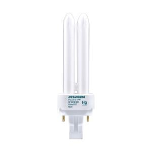 20669Sylvania DULUX® D/E ECOLOGIC® 20669 Dimmable Compact Fluorescent Lamp, 26 W, G24Q-3 CFL Lamp, T4X2 Double, 1710 Lumens Initial/1470 Lumens Mean