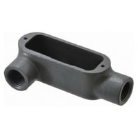 O-Z/Gedney LR47 Type LR Conduit Outlet Body, Form 7 Form, 19.5 cu-in Capacity, Grayloy Iron, Aluminum Enamel/Zinc Electroplated