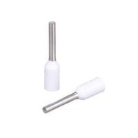 Panduit® Pan-Term™ FSD75-8-D Type FSD Single Insulated Wire Ferrule, 20 AWG Stranded Conductor, 0.53 in L, Copper, White