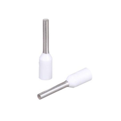 Panduit® Pan-Term™ FSD75-8-D Type FSD Single Insulated Wire Ferrule, 20 AWG Stranded Conductor, 0.53 in L, Copper, White