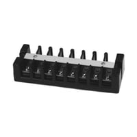 1504STDMarathon® 1504STD 1500 Heavy Duty Barrier Terminal Block, 600 VAC/VDC, 30 A, 22 to 10 AWG Wire, 4 Poles, Surface Mount