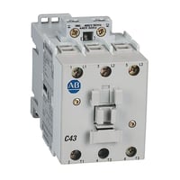 100-C43KA10Allen-Bradley 100-C43KA10 100-C IEC Contactor, 240V 50/60Hz, Screw Terminals, Line Side, 43A, 1 N.O. 0 N.C. Auxiliary Contact Configuration