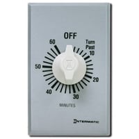 Intermatic® FF60MC FF Series Auto Off Commercial Mechanical Spring Wound Timer, 60 min Setting, 125/257 VAC, 1 hp, 2 hp hp, 1NO/SPST Contact, 1 Poles