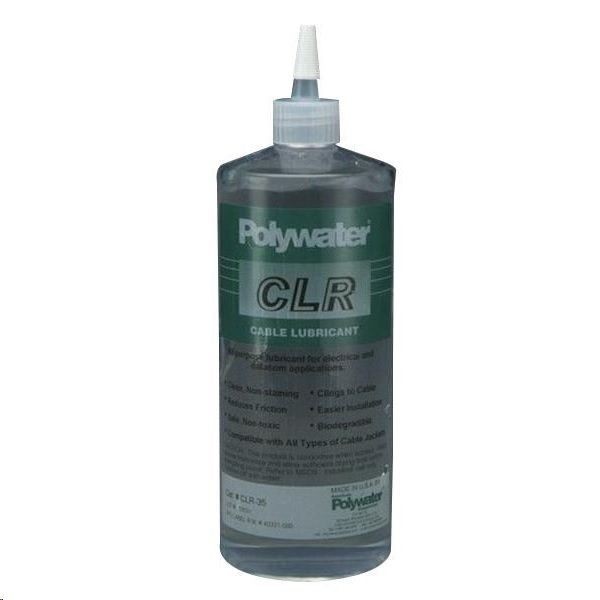 Polywater® CLR-35 CLR Non-Staining Easy Clean-Up Cable Pulling Lubricant, 1 qt Squeeze Bottle, Gel Form, Clear, 0.98