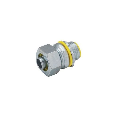 3524RACO® 3524 Insulated Straight Conduit Connector, 3-1/2 in Trade, Malleable Iron/Steel, Electro-Plated Zinc
