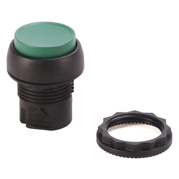 800FP-E3Allen-Bradley, 800FP-E3, 800F Push Button -  Plastic, Extended, Green, No Legend