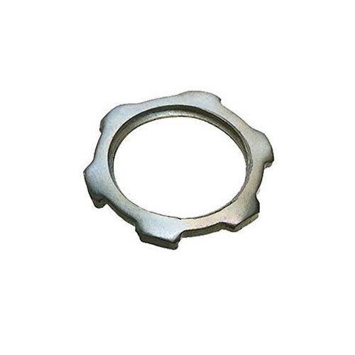 Arlington 405 Threaded Conduit Locknut, 1-1/2 in, For Use With IMC/Rigid Conduit, Steel, Plated
