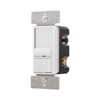 SAL06P2-WEATON SAL06P2-W AL Series Preset Slide Dimmer, 120 VAC, 1 Poles, 3-Way On/Off Operation, White