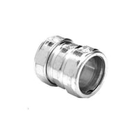 Bridgeport® 260-US Compression Coupling, 1/2 in, For Use With EMT Conduit, Steel, Zinc Plated