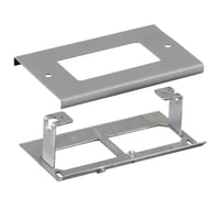 PREMISE WIRING Style Line® HBL3048RGY Decorator/GFCI Rectangular Standard Receptacle Cover Plate, For Use With HBL3000 Series Metal Raceway, Roll Formed Steel, Gray