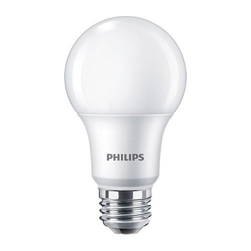 550459Philips 550459 CorePro Dimmable LED Lamp, 8.8 W, 60 W Incandescent Equivalent, E26 Medium Single Contact A19 LED Lamp, A19 Shape, 800 Lumens
