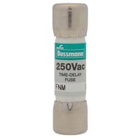 Bussmann® FNM-2 Time Delay Supplemental Midget Fuse, 2 A, 250 VAC, 0.1 kA Interrupt, Class CC, Cylindrical Body