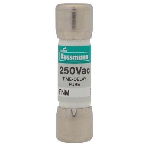 Bussmann® FNM-2 Time Delay Supplemental Midget Fuse, 2 A, 250 VAC, 0.1 kA Interrupt, Class CC, Cylindrical Body