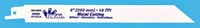 Data-Spec SheetIDEAL® 36-060 Shatterproof Super-Hard Straight Shatterproof Super-Hard Straight Reciprocating Blade, 8 in L x 3/4 in W, 18, Bi-Metal Body