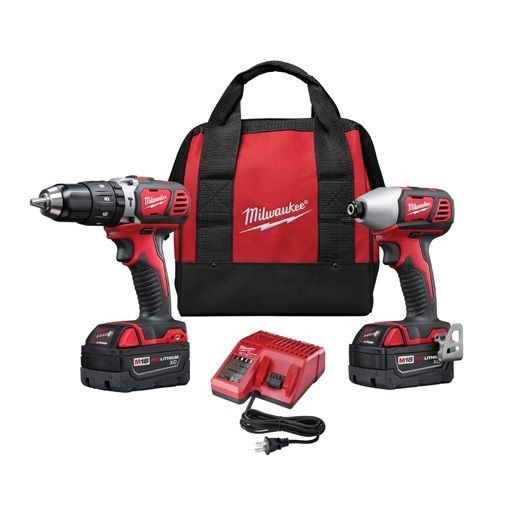Milwaukee® M18™ REDLITHIUM™ 2697-22 Cordless Combination Kit, Tools: Hammer Drill/Driver, Impact Driver and Reciprocating Saw, 18 VDC, 3 Ah Lithium-Ion, Keyless Blade