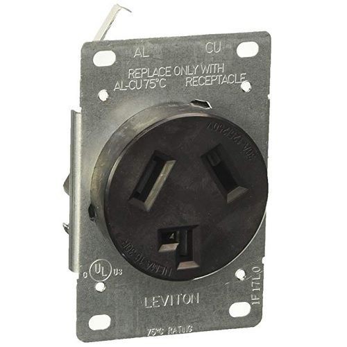 5207-S10Leviton® 5207-S10 Grounding Shallow Single Straight Blade Receptacle, 125/250 VAC, 30 A, 3 Poles, 3 Wires, Black