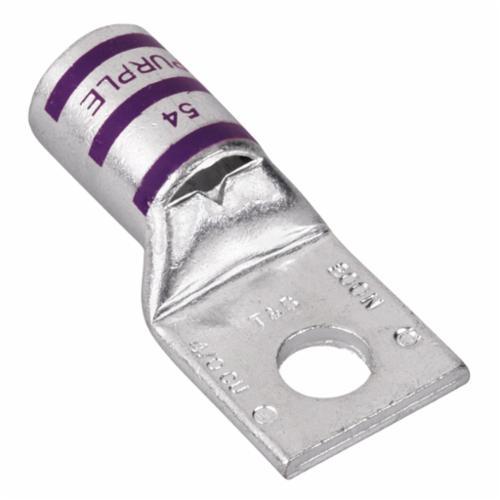 54170Color-Keyed® 54112 1-Hole Compression Lug, 4/0 AWG Copper Conductor, Die Code ERG2002, 3/8 in Stud, Copper