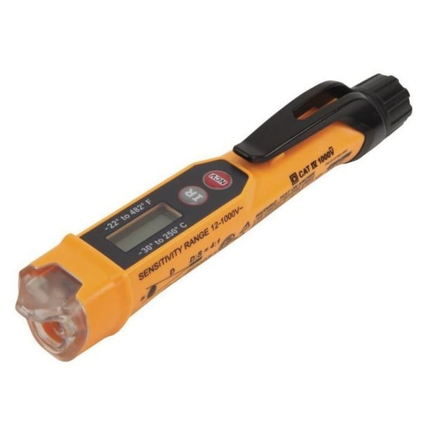 Klein® NCVT-4IR Non-Contact Voltage Tester Pen With Infrared Thermometer, 12 to 1000 VAC Max Measurable