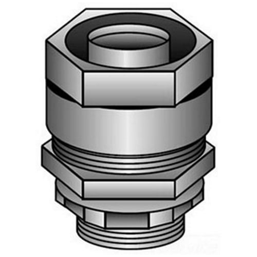 Data-Spec SheetO-Z/Gedney 4Q-75 Concretetight Liquid Tight Oiltight Raintight Conduit Connector, 3/4 in Trade, Straight, Malleable Iron, Zinc Electroplated