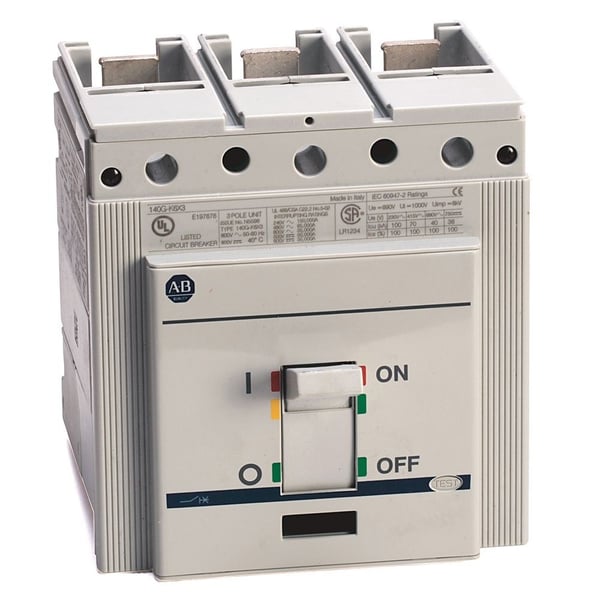 140G-K6X3Allen-Bradley, 140G-K6X3, Molded Case Circuit Breaker, 65 kA at 480V, K frame