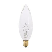 A3682SATCO® A3682 Decorative Dimmable Incandescent Lamp, 25 W, E12 Candelabra Incandescent Lamp, BA9-1/2 Shape, 193 Lumens Initial
