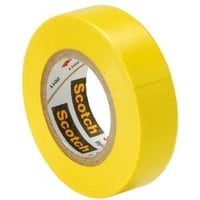 3M™, Scotch 35, Electrical Color Coding Tape, Vinyl, Yellow, 1/2 Inch x 20 ft, 7 mil