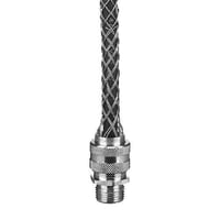 Wiring Device-Kellems 7401031 Form 5 Standard Duty Liquidtight Strain Relief Deluxe Cord Grip With Mesh, 1-1/2 in NPT Trade, 1 Conductor, 1-1/8 to 1-1/4 in Cable Openings, Aluminum